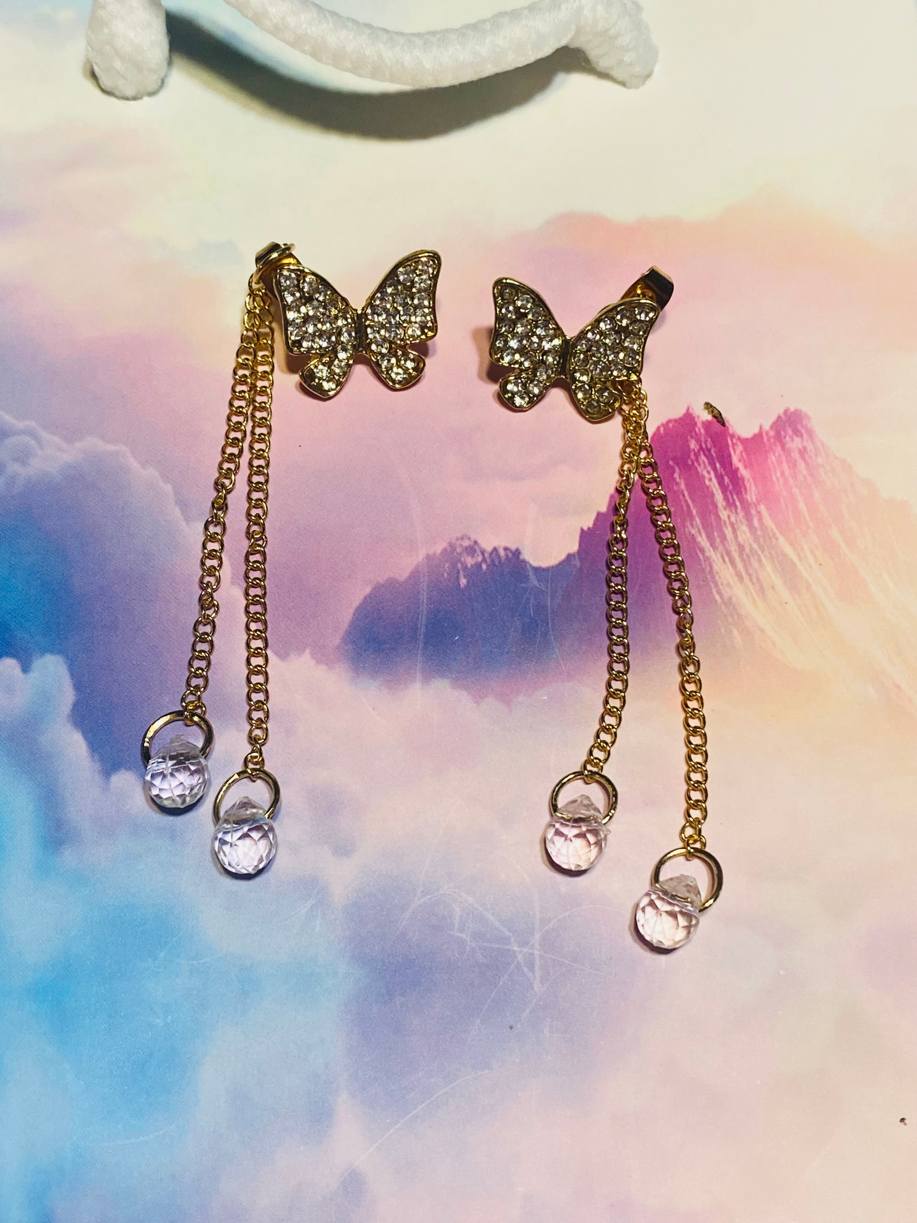 Butterfly dangle earrings
